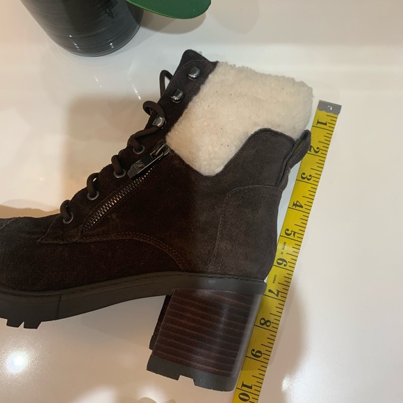 NWT Marc Fisher Brown Suede Lace-Up Boots size 9.5 - Picture 14 of 16